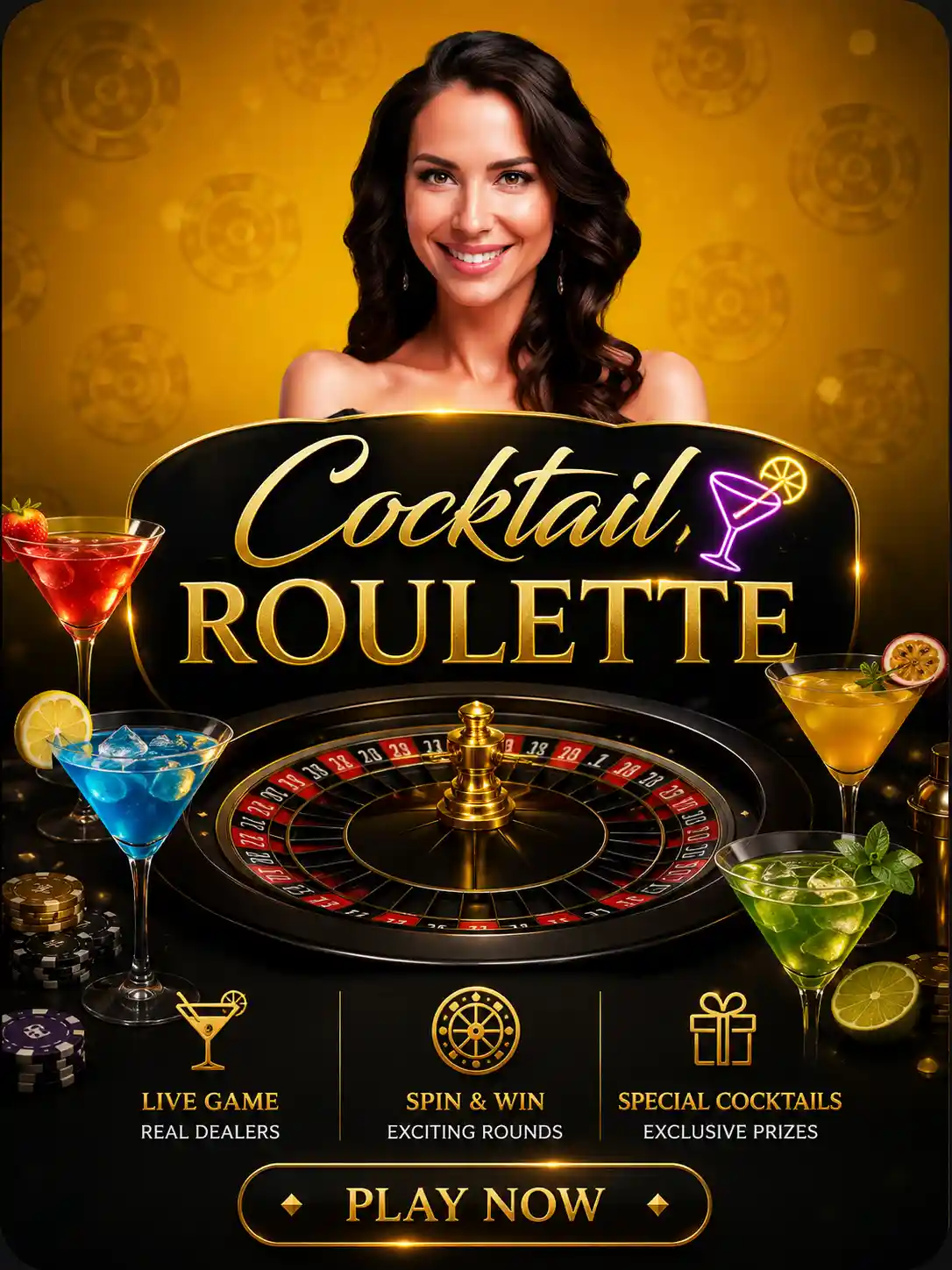 Live Cocktail Roulette for Australian players